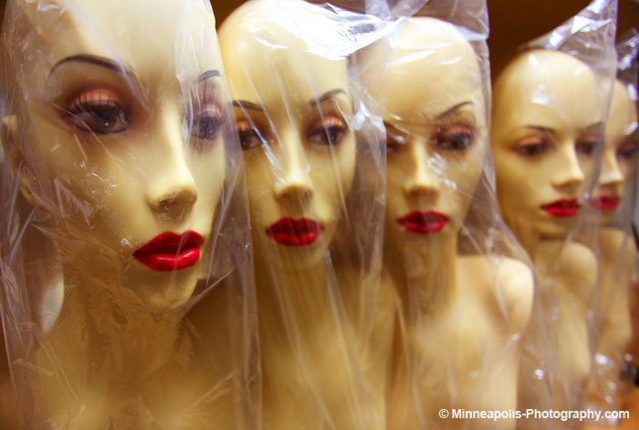 Mannequins in a fixture store